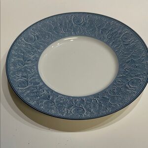 JL Coquet Raynaud Italian Renaissance Sky Blue dinner plate.